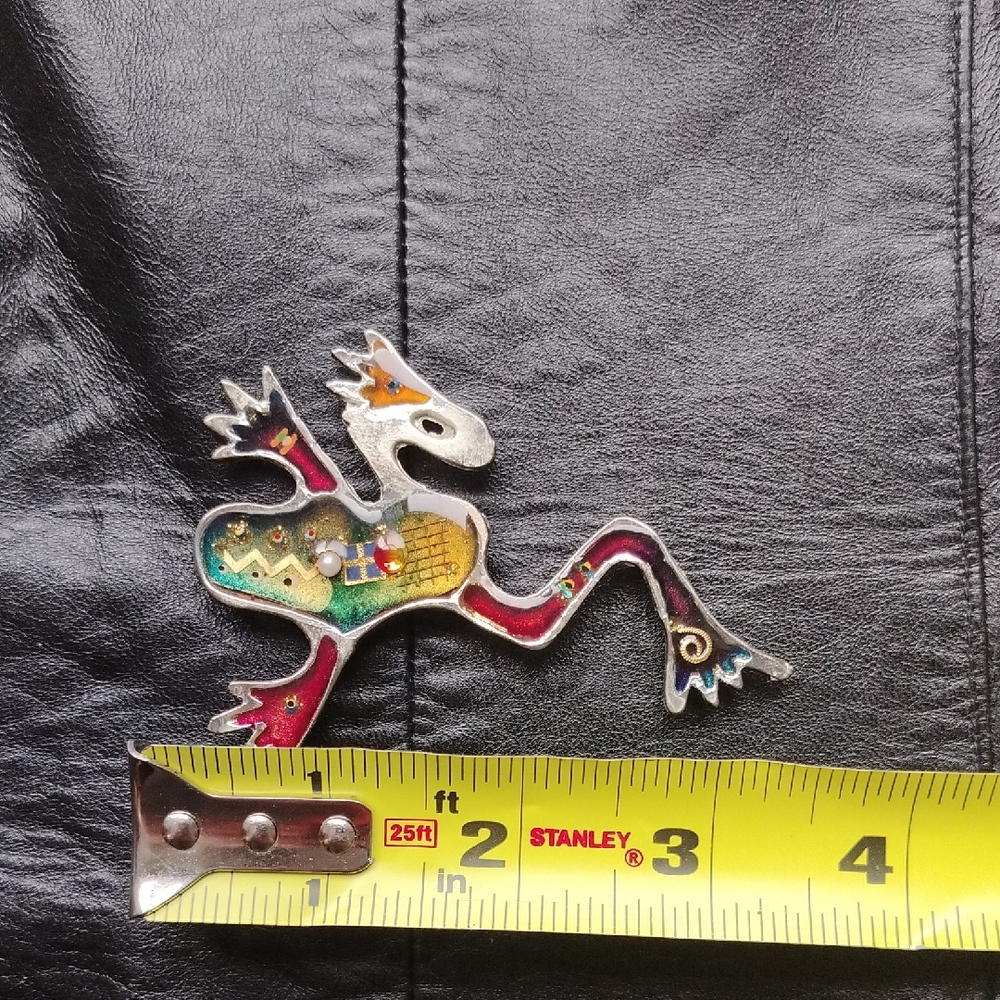 Vintage Colorful‎ Frog Gecko Brooch